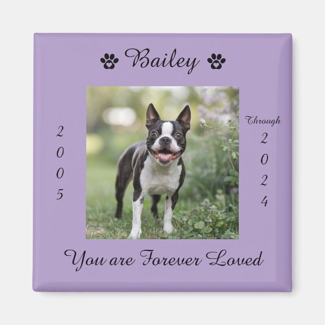Pet Dog Remembrance Memorial Magnet (Front)