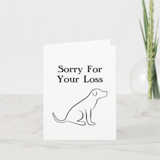 Pet Dog Sympathy Card