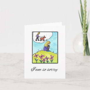 Pet Dog Sympathy Card, I am so Sorry Card