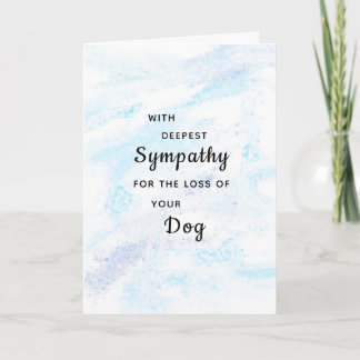 Pet Dog Sympathy Condolences Painted Greeting Card