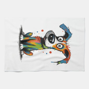 pet dog tea towel