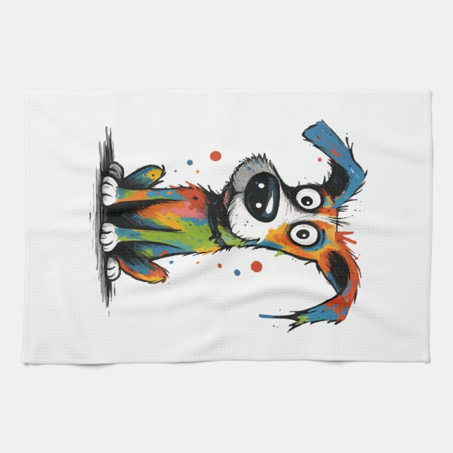 pet dog tea towel (Horizontal)