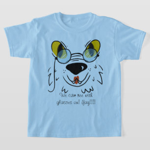Pet Dog with glasses Yay we can see! T-Shirt