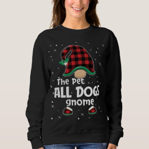Pet Dogs Gnome Buffalo Plaid Matching Christmas Pa Sweatshirt