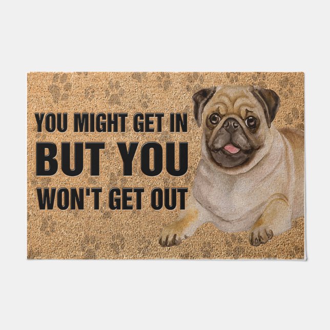 Pet Doormat - Pitbull Dog Funny Doormat (Front)
