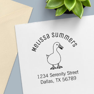 Pet Duck Goose Arch Address 2 Self-inking Stamp