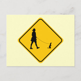 Pet Ferret Crossing Postcard