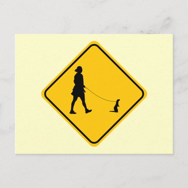 Pet Ferret Crossing Postcard (Front)