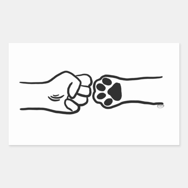 Pet Fist Bump Sticker (Front)