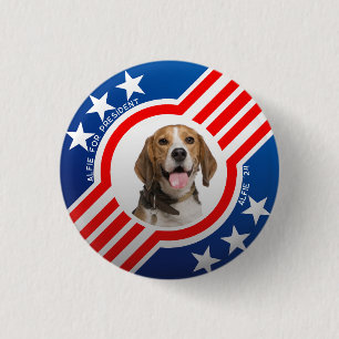 Pet for President Photo Elections Personalised 3 Cm Round Badge