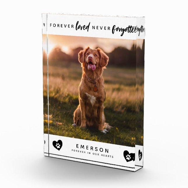 Pet Forever Loved Never Forgotten Photo Block (Right)