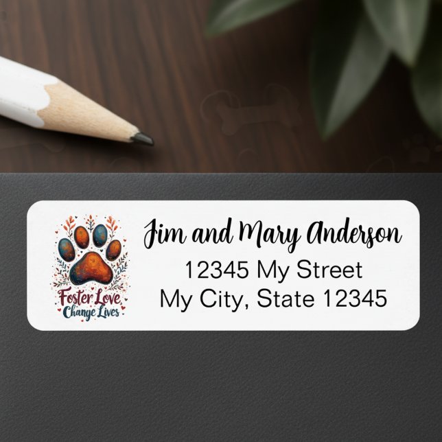 Pet Foster Return Address (Pet Foster Supporter return address label)