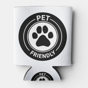 Pet Friendly Bestie Westie Drawn Paw - Black Can Cooler