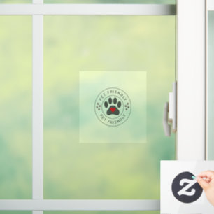 Pet Friendly Label with heart paw
