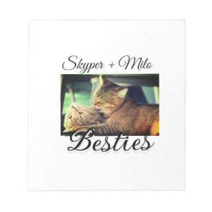 Pet friends besties add name pet photo animal love notepad