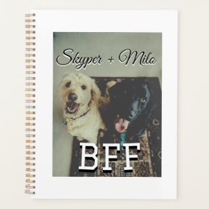 Pet friends besties add name pet photo animal love planner