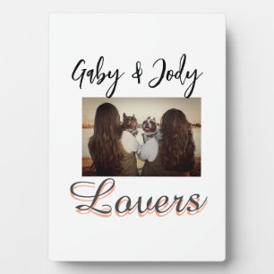 Pet friends besties add name pet photo animal love plaque