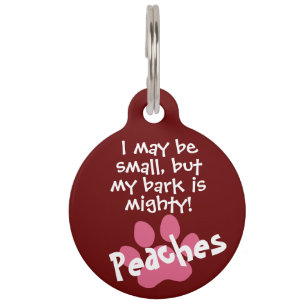 Pet Funny Humour, Paws, Name, Phone, Quote   Red Tag