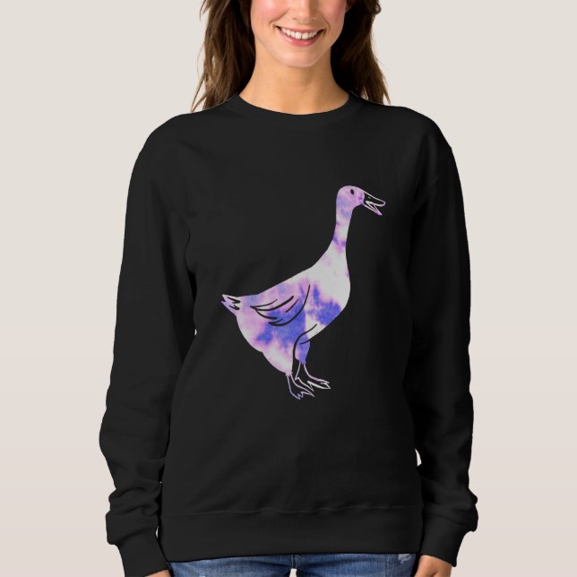 Pet Goose of 90s Vaporwave Aesthetics Hipster Goos Sweatshirt (Front)