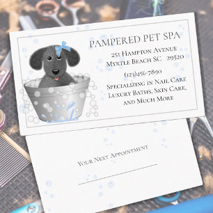  Pet Groomer Appointment  Business Card