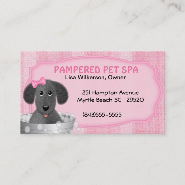 Pet Groomer Business Card (Front)