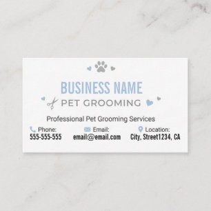 Pet Groomer Business Card   Elegant Pastel Paws