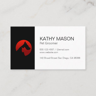 Pet Groomer Cat Dog Care Business Card
