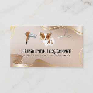 Pet Groomer Cute Doggy Hair Tools Business Card