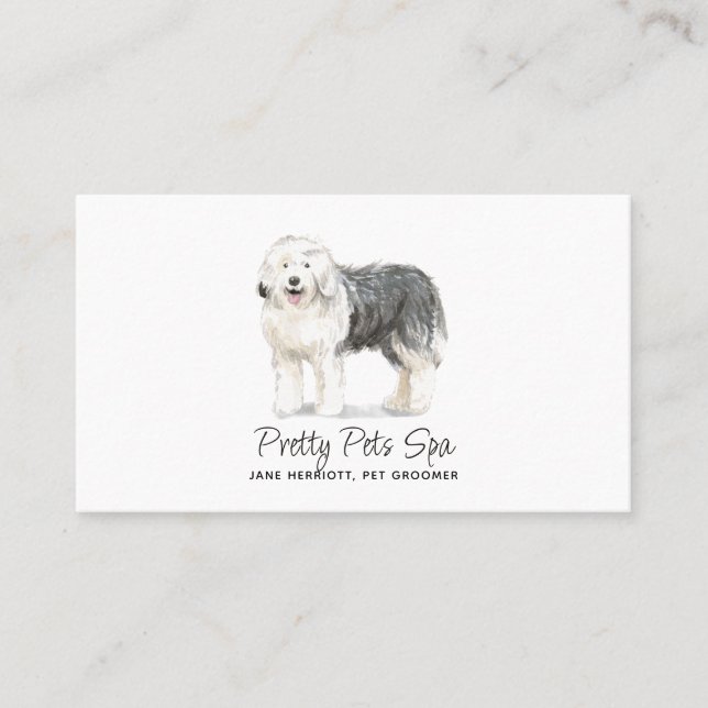 Pet Groomer Dog Spa Business Card (Front)