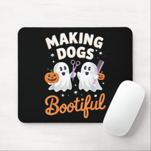 Pet Groomer Funny Halloween Making Dogs Bootiful Mouse Pad
