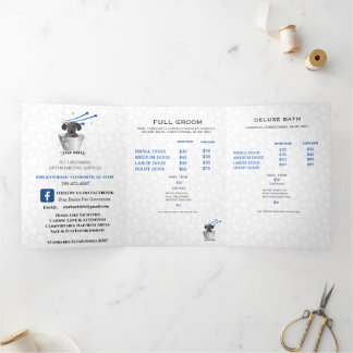 Pet Groomer Promotional  Tri-Fold Card