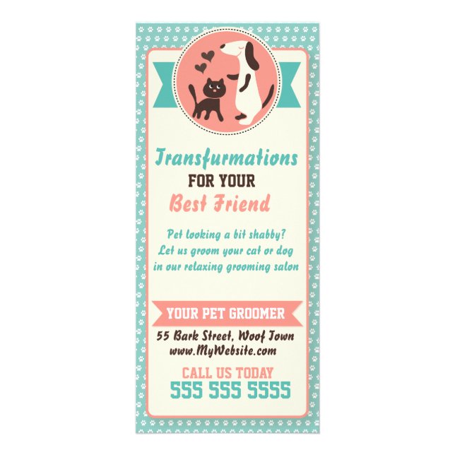 Pet Groomer Rack Card - Personalizable (Front)