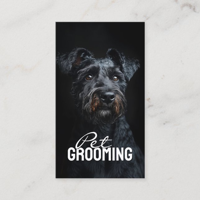 Pet Groomer Salon Care Kerry Blue Terrier Business Card (Front)