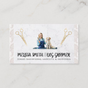 Pet Groomer with Dog Animal Care Business Card