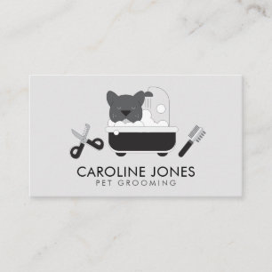 Pet Grooming and Bathing Business Card