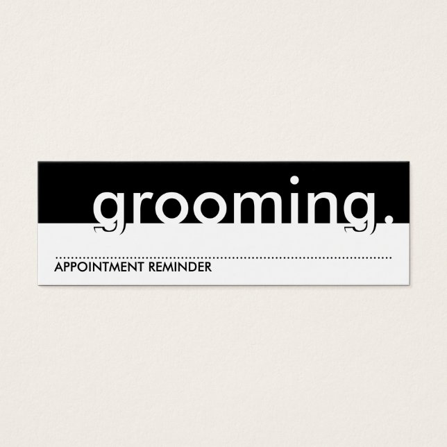 pet grooming. (appointment card) (Front)
