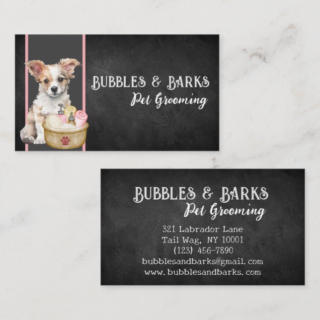 Pet Grooming Business Card (Front/Back)
