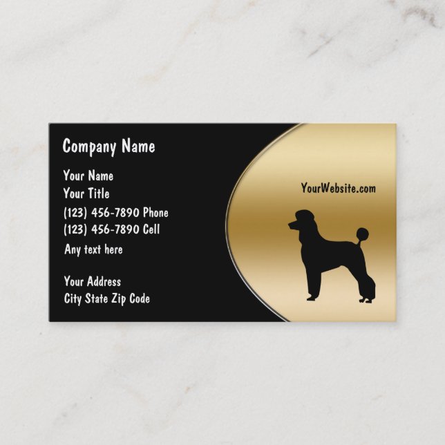 Pet Grooming Business Cards (Front)