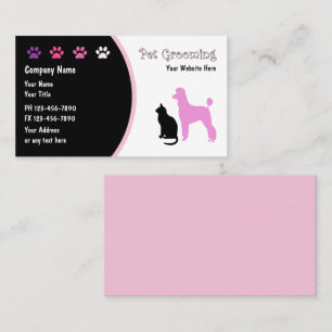 Pet Grooming Business Cards New