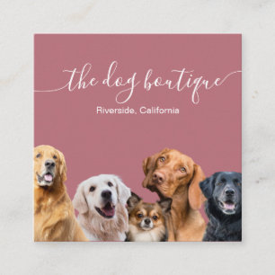 Pet Grooming Business Cards Rose Gold