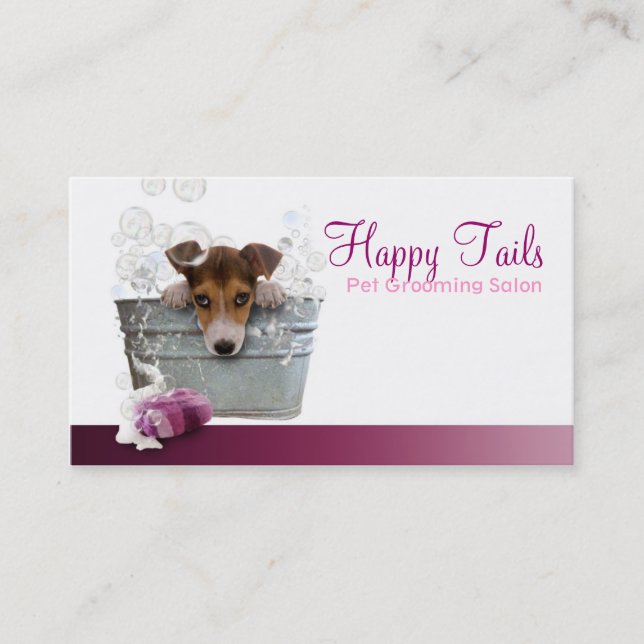 Pet Grooming Business Hall card (Front)