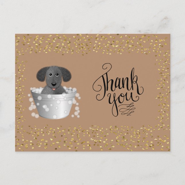 Pet Grooming Business Thank You Postcard (Front)