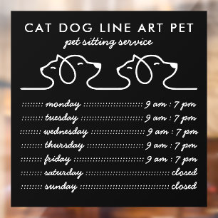 Pet Grooming Cats and dogs black frame