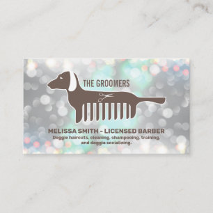 Pet Grooming Cleaner Boke Business Card