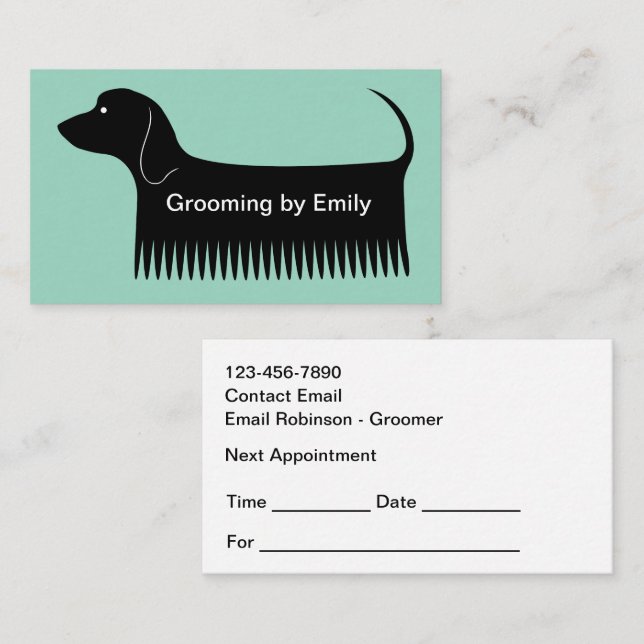 Pet Grooming Cute Appointment Cards (Front/Back)
