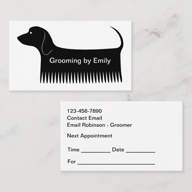 Pet Grooming Cute Appointment Cards (Front/Back)