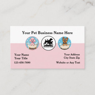 Pet Grooming Cute Business Cards