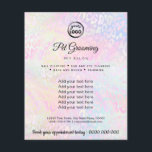 pet grooming flyer<br><div class="desc">pet services flyer- please note:  the holographic effect is only simulated</div>