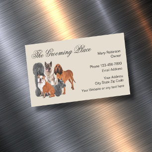Pet Grooming Modern Business Cards Magnets