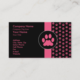 Pet Grooming PawPrint Appointment Card